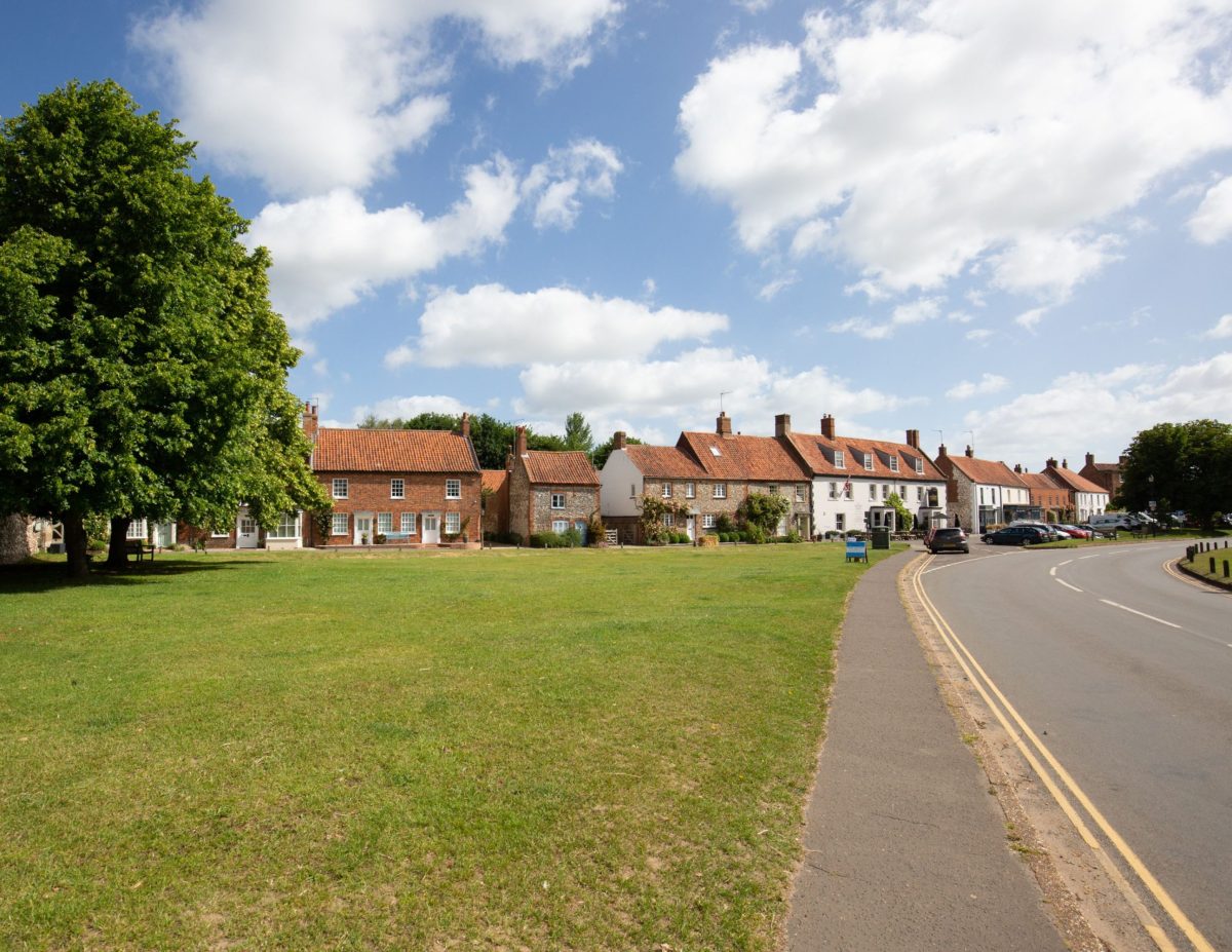 Rows of houses in Burnham Market, North Norfolk